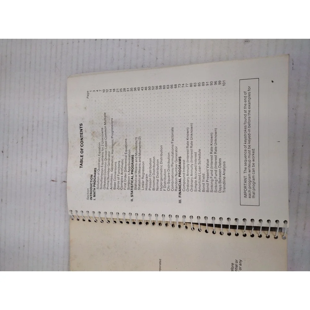 Texas Instruments SR-56 Calculator 1976 owners manual book 70's Vintage Tech
